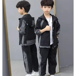 Spring Autumn Teenager Boys Clothing Sets Child Fashion Letter Sweatshirt + Pants 2Pcs Kids Tracksuit 4 5 6 7 8 9 10 11 12 Years