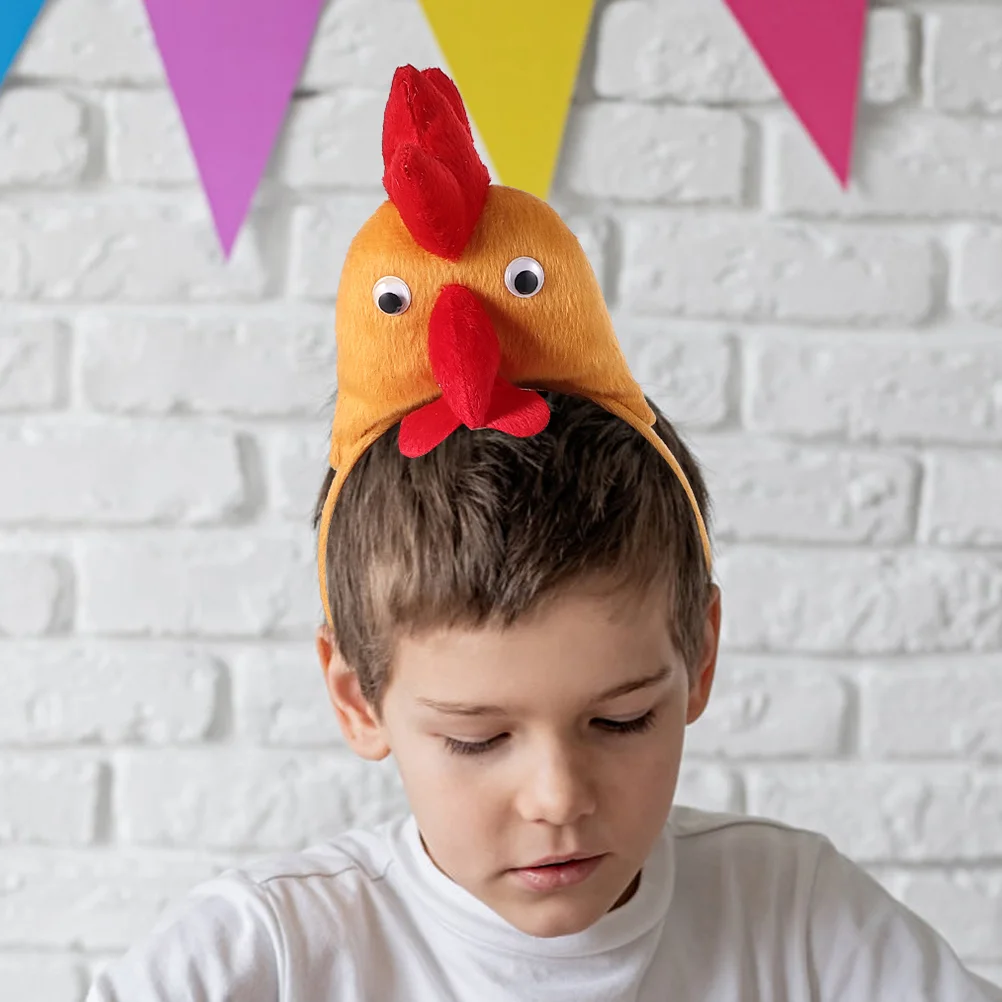 Head Bands Rooster Headband Unique Headbands Hair Accessories For Easter Photo Funny Headdress Festival Brown