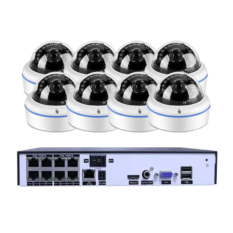 

IP66 Waterproof Vandalproof Outdoor Camera 4K 8MP 5MP 4MP Home Security Full Set 8channel Network IP PoE NVR System XMeye