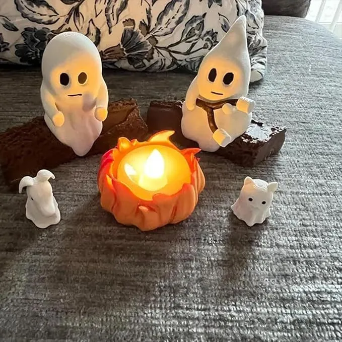 Halloween Ghost Campfire Decor Spooky Outdoor Party Haunted House Props Scary Backyard Scene Gathering Decoration Gift Set