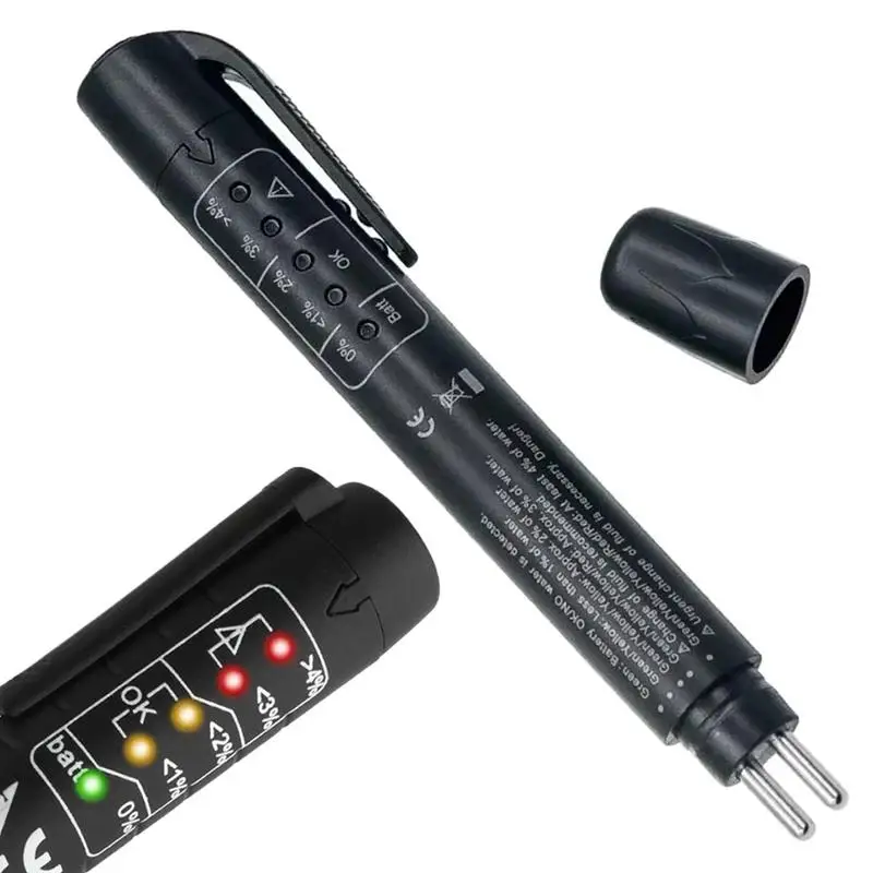 Brake Fluid Liquid Tester Pen Antifreeze Testers With Led Indicator Display Quick Detection Trailer Brake Tester Fluid Liquid