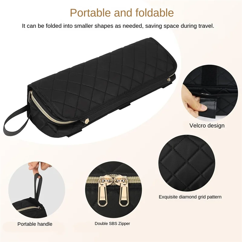 

A65T-Hair Tools Travel Bag Hair Styling Tool Organizer Storage Bag For Flat Irons Straighteners Curling Iron Accessories