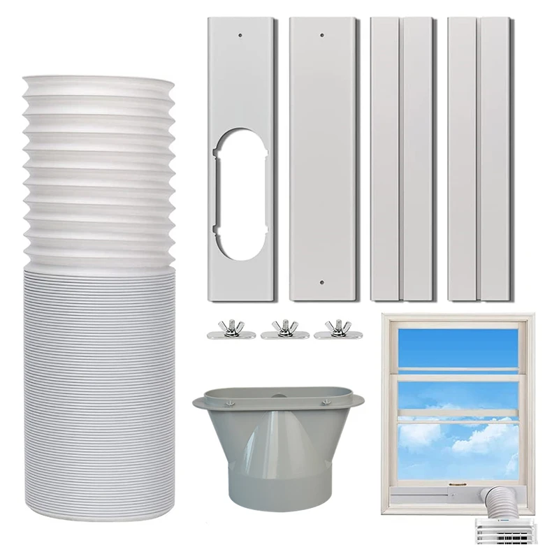 Portable Air Conditioner Window Kit Universal Air Conditioner Window Vent Kit Adjustable Slide Seal Exhaust Hose Tube Connector