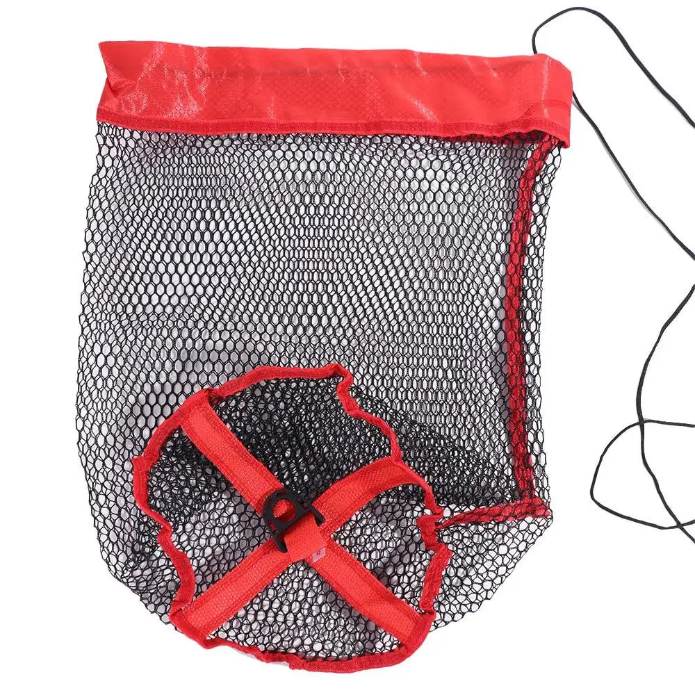 Sac en maille de pêche à cordon, Protection du poisson, panier de pêche, filet de poisson vivant, poche pliante et épaisse, Cage, outil de matériel