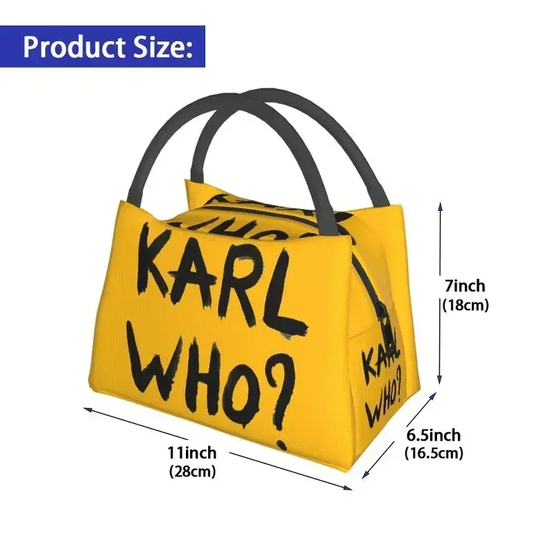 Karl Who Insulated Lunch Bags for Work Office Resuable Thermal Cooler Lunch Box Women handbags  bags for women