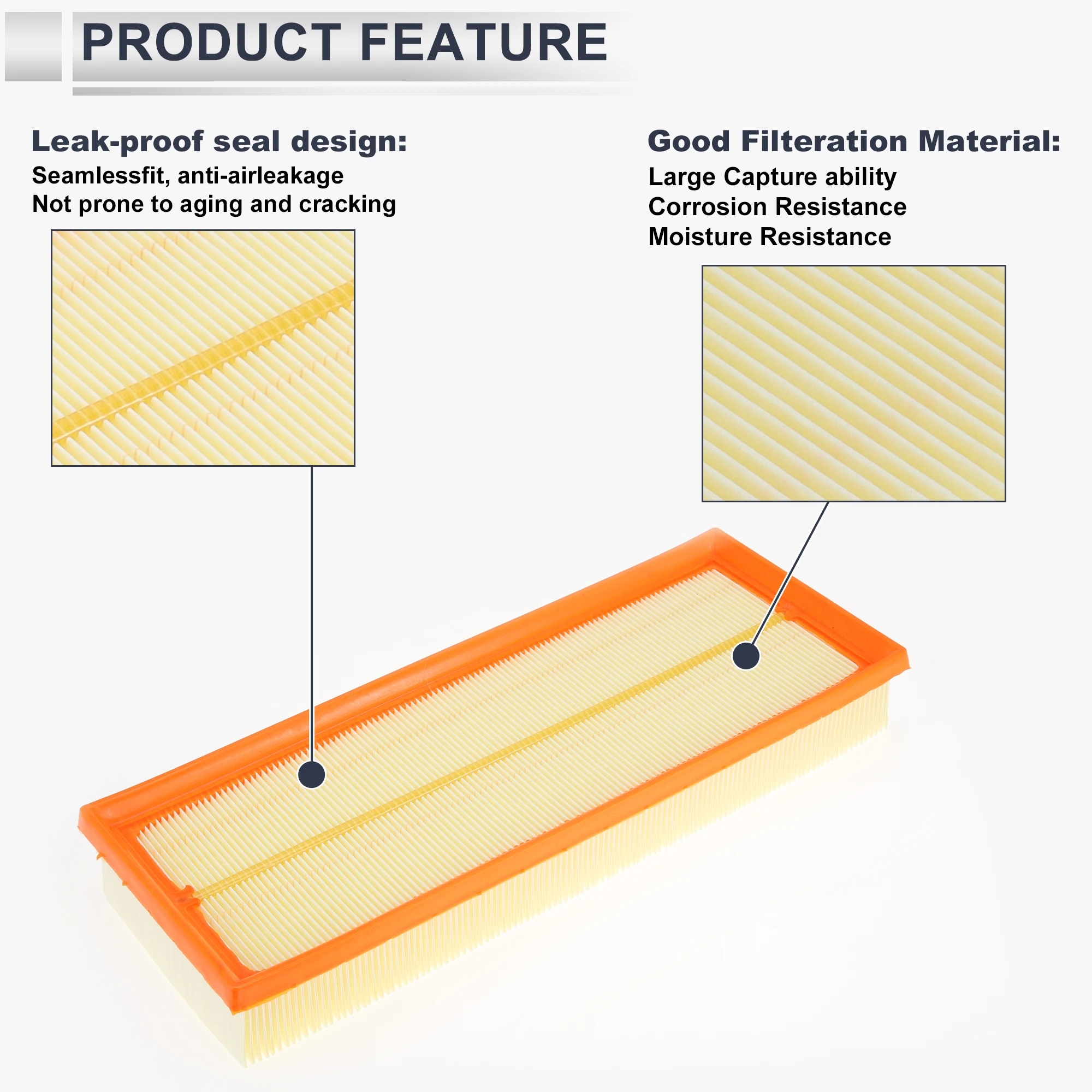 

UXCELL Car Engine Air Filter No.1120940604 for Mercedes-Benz C300 2008-2012 Air Cleaner Element Long Life Filter 1 Pcs