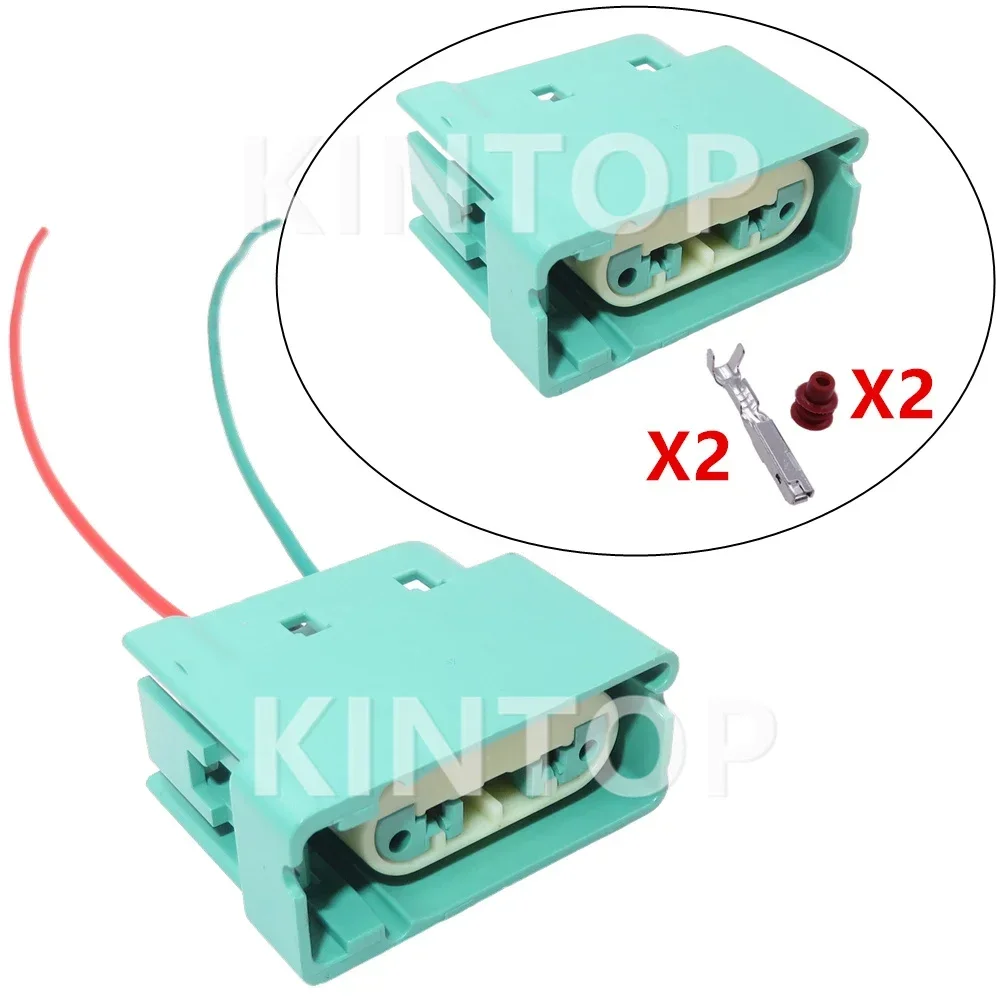 

1 Set 2 Pins 3F1T-14A464-A AC Assembly Car Waterproof Socket with Wires Auto Wire Connector Assembly