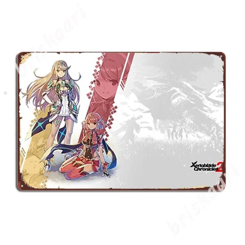 Xenoblade Chronicles 2 - General Design Metal Signs pub Bar Cave Funny Painting Décor Tin sign Posters