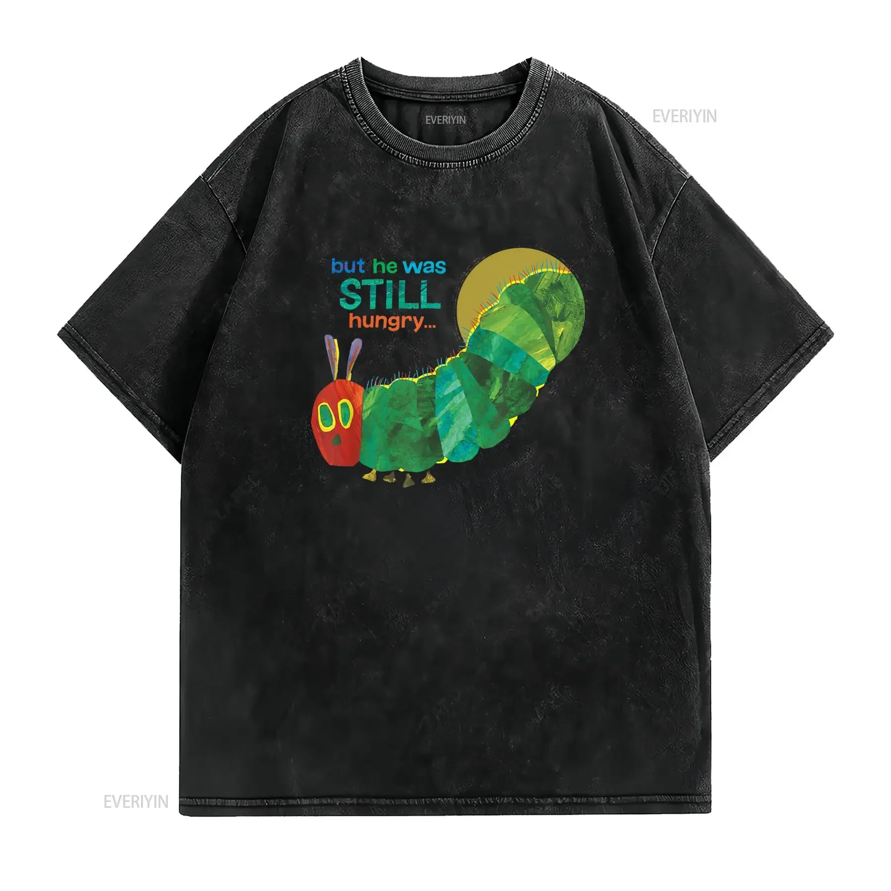 Men'S Eric Carle Still Hungry The Very for Birthday Halloween Family Matching T Shirt with Green Red Print Casual Round