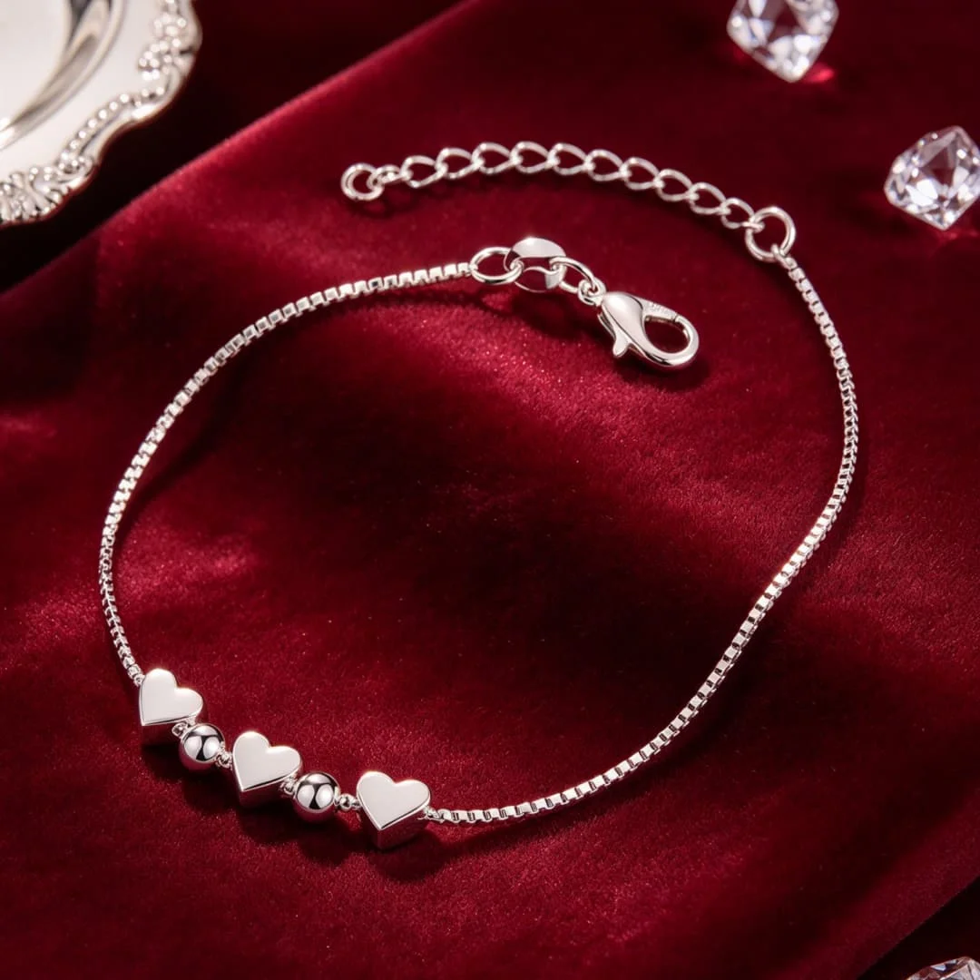 Originality heart box chain 925 sterling silver Bracelets for women Fashion Party Wedding Engagement streetwear Jewelry Gifts