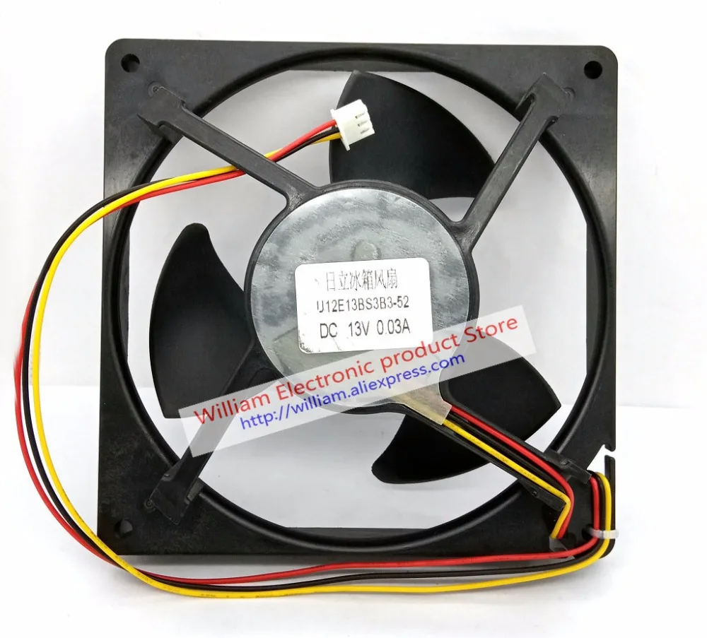 The New Cooling Fan for Refrigerator waterproof static U12E13BS3B3-52 J23 DC13V 0.03A 13CM