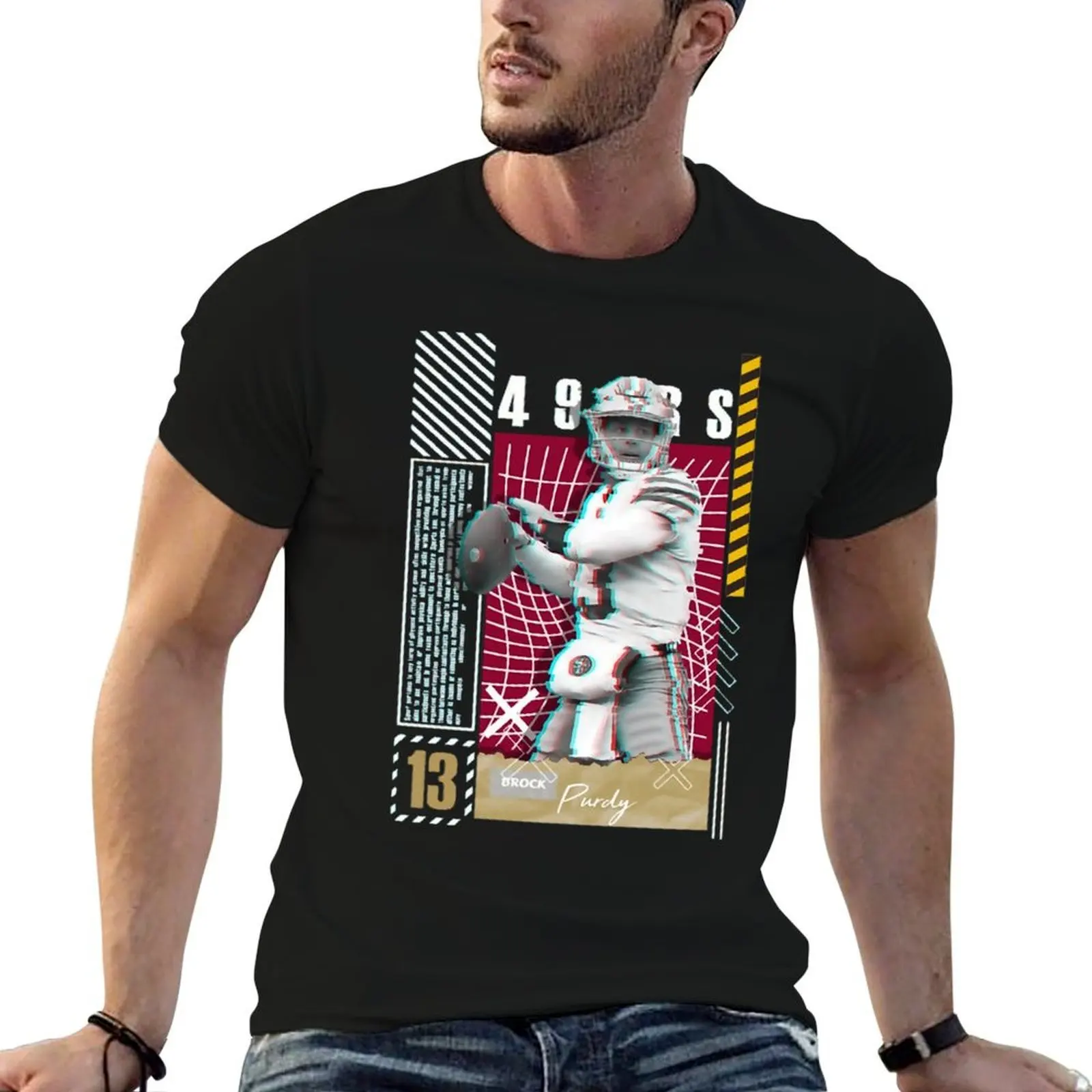 

Brock sport Purdy Football Design 49ers T-Shirt t shirt custom print t shirts for man cotton funny man t shirts cotton T-Shirt