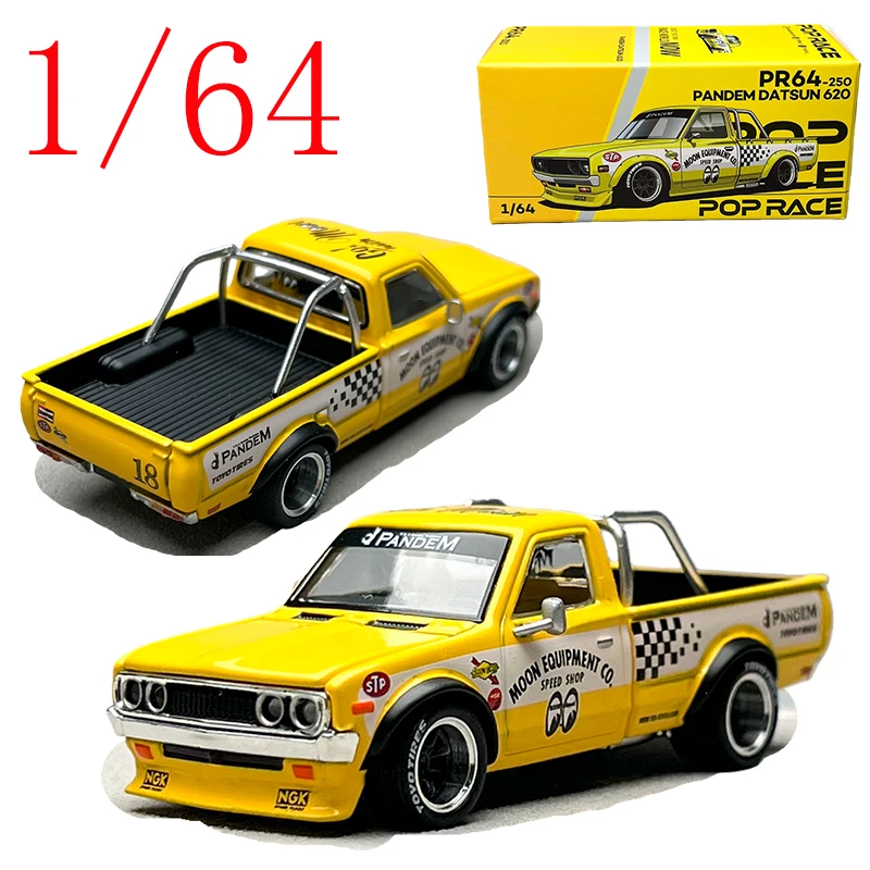 

POPRACE diecast 1/64 scale Dartson PANDEM 620 pickup car model alloy Dartson PANDEM trailer car model collectible ornament
