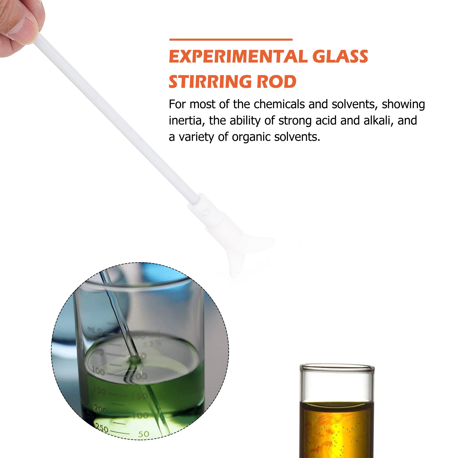 

1pc Ptfe Stir Bar Laboratory Chemical Stirring Rod Durable Multipurpose For Chemistry Experiment Reagent Mixing Lab Use