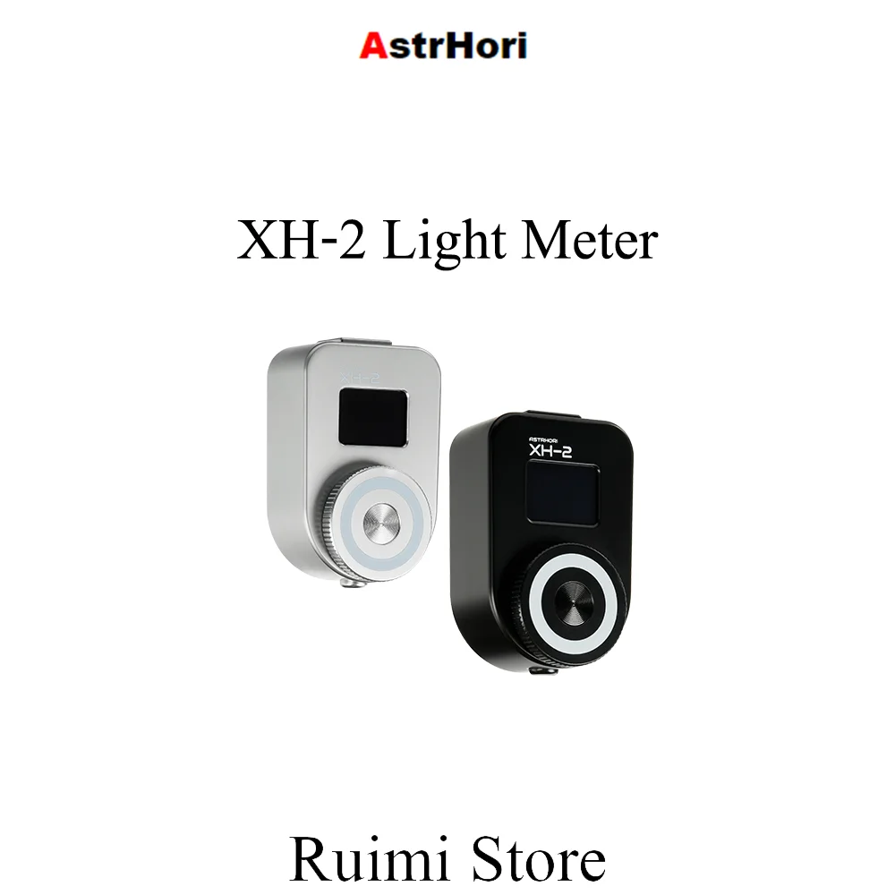 Astrhori XH-2 Lichtmesser mit 0.66 "oled Bildschirm eingebaute Batterie Kalt schuh Echtzeit außen schwarz Messing Silber