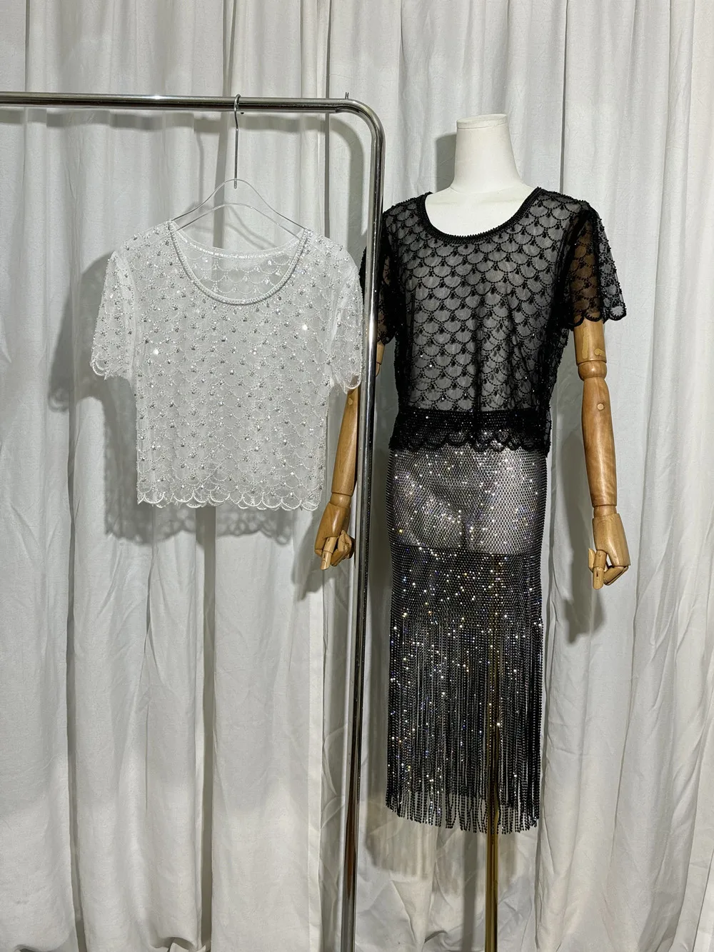 

Halloween Sparkling Rhinestones Women T-Shirt Diamonds Turtelneck Tops & Tees Runway Luxury Design Party Style T-Shirt Mujer Top