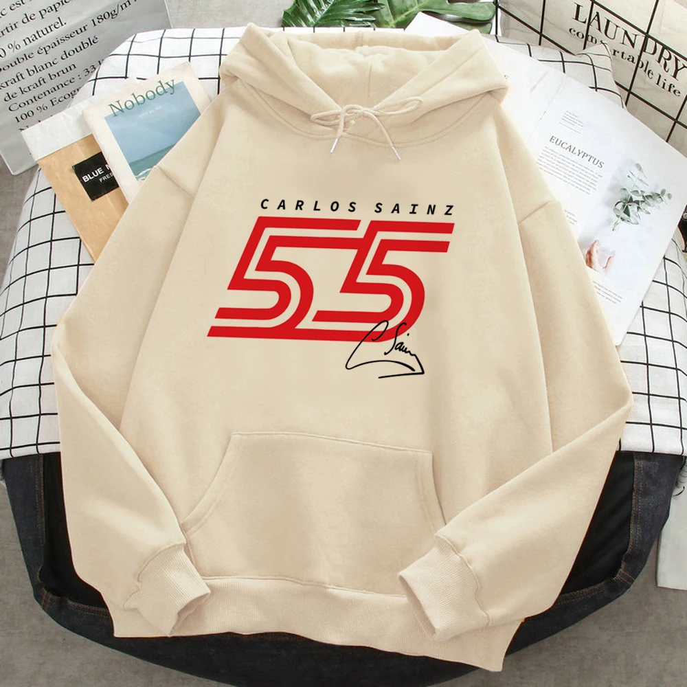 Carlos Sainz Hoodies Women Streetwear 2023 Pullover Sweatshirts Female Trendy Loose Classic Simple Long Sleeve Harajuku Clothing