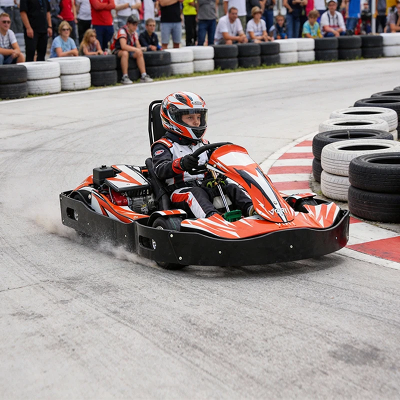 Customized Professional 4 Stroke  Pedal Go Kart for Teenager Outdoor Indoor Racing Karting Car Chain Drive