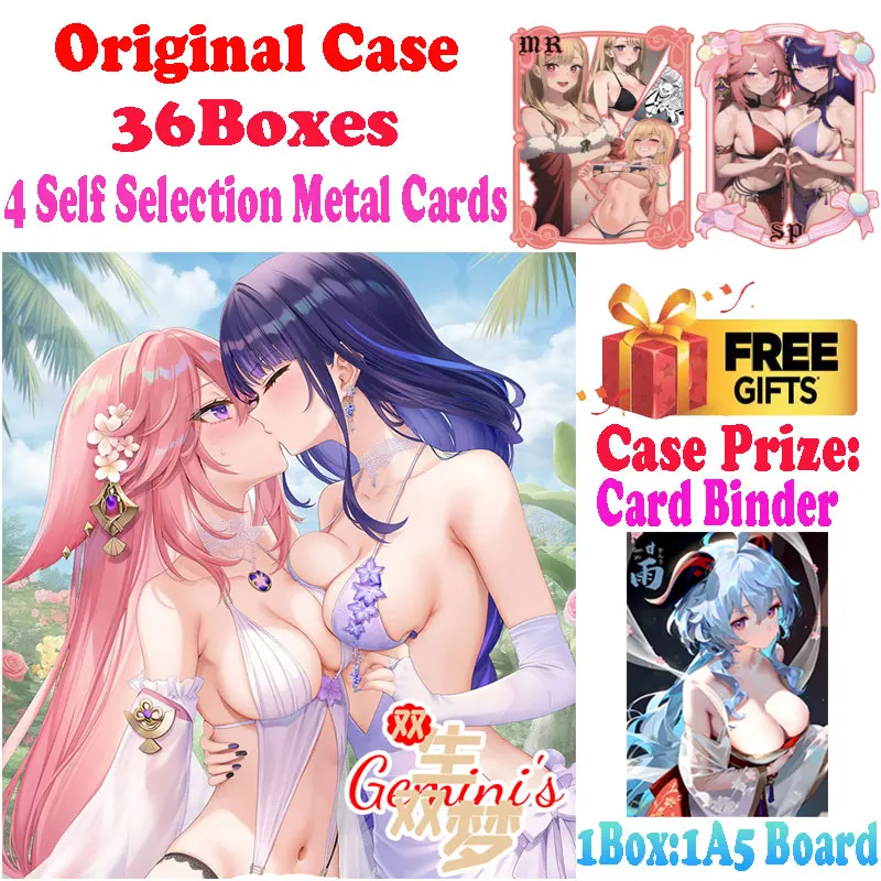

2025 Lastest A5 Size Gemini's Waifu Collection Card Board Trading Raiden Ganyu Trading Playing Artboard TCG Toys Hobby Gift