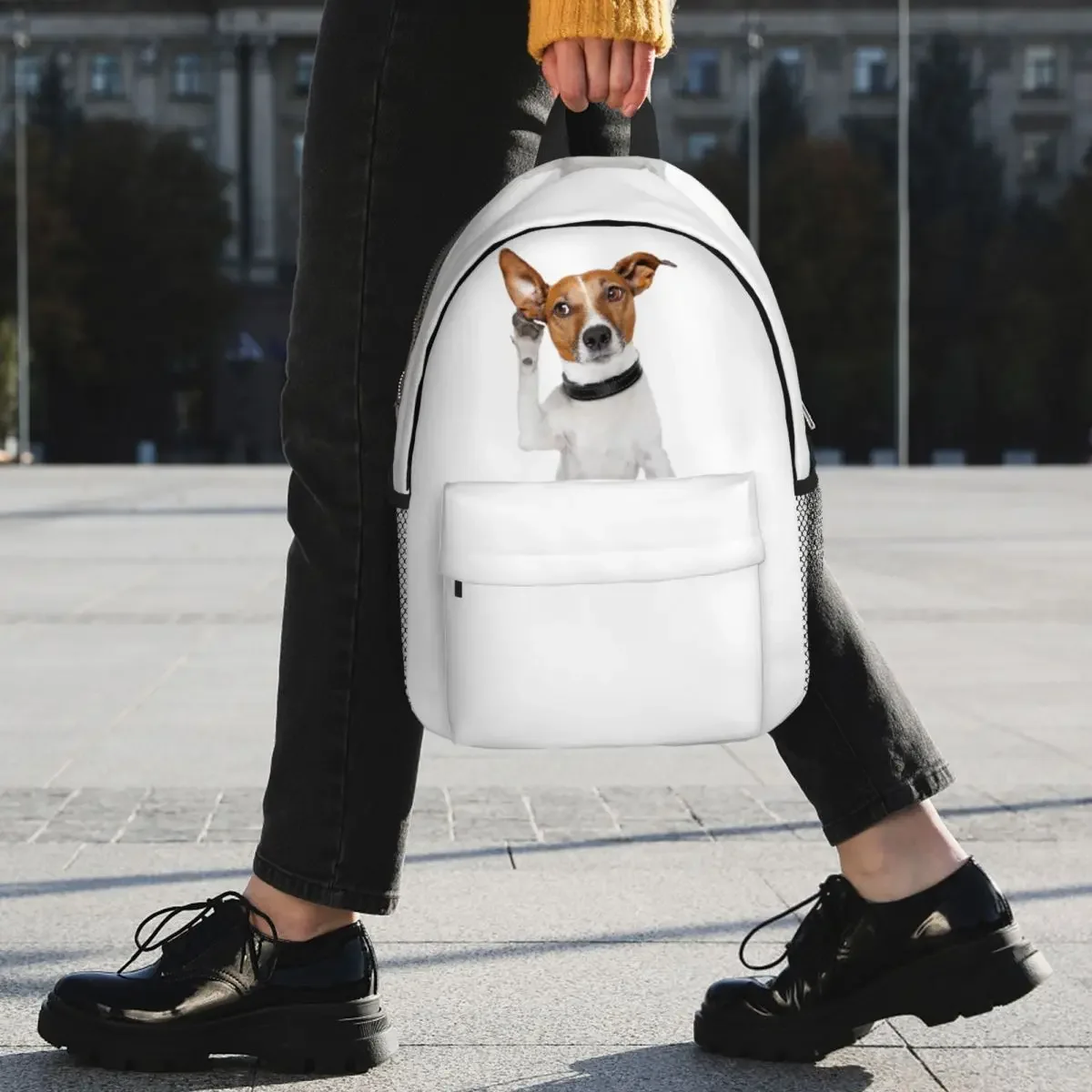 Jack Russell Terrier Dog Funny Backpacks Boys Girls Bookbag Fashion Students School Bags Laptop Rucksack Shoulder Bag