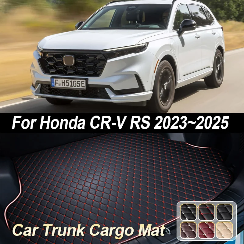

For Honda CR-V CRV RS 2023 2024 2025 Leather Car Trunk Mat Cargo Storage Cushion Liner Boot Carpet Pad Interior Auto Accessories