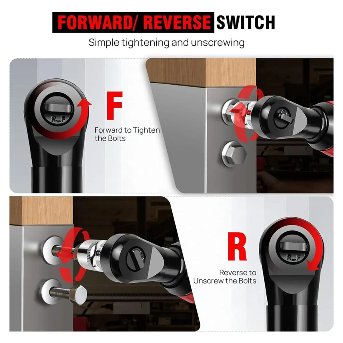 

AD10 Cordless Electric Ratchet Wrench Set Impact Sockets, Variable Speed, Extensions - Dedicated Installation EU Plug