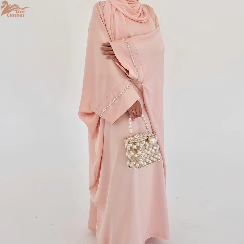 

New Islamic Clothing Womens Dresses Butterfly Luxury Abaya Women Muslim Dress Plus Size Muslim Kaftan Dresses Women Dubai Abaya