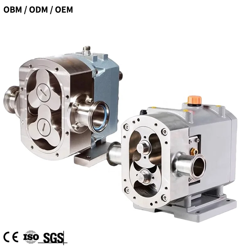 Stainless steel sanitary lobe beer pump rotary lobe pump sanitary food grade for hote cheese chocolate meat