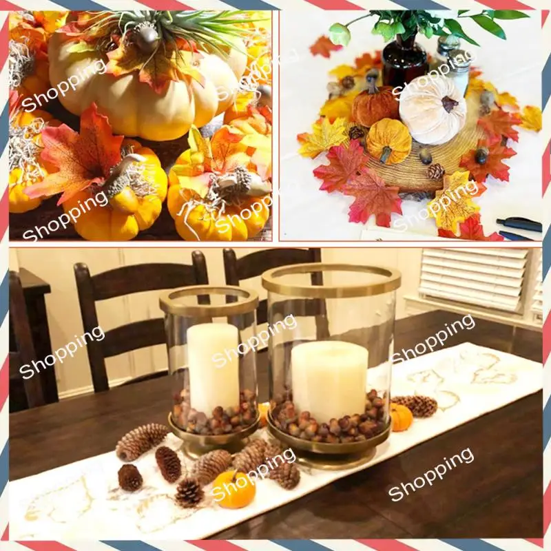 M20K 200 個ミニ人工ドングリ、秋の感謝祭ハロウィーンの装飾用の天然キャップ付きバルク、結婚式の装飾使いやすい