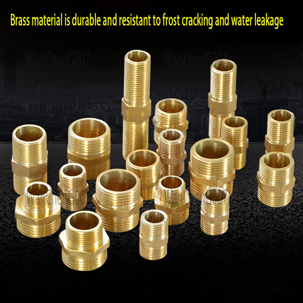 

Brass Pipe Hex Nipple Fitting 1/2" 3/4" 3/4" 1"To3/4" 1" BSP Male Thread Quick Adapter Coupler Connector for Water Gas Oil