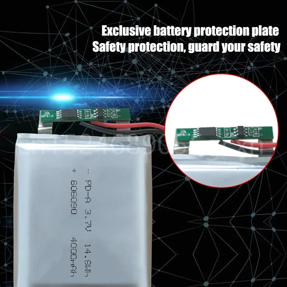 3.7v 4000mAh 606090 Rechargeable Lipo Battery For GPS MP4 Camera Power Bank Tablet Electric Toys PAD DVD Lithium Polymer Battery