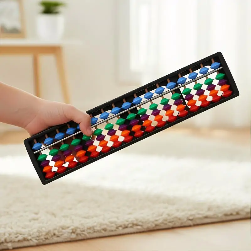 Kids Abacus – 13/17-Digit Portable Wooden Math Tool for Learning Addition, Subtraction & Mental Calculation