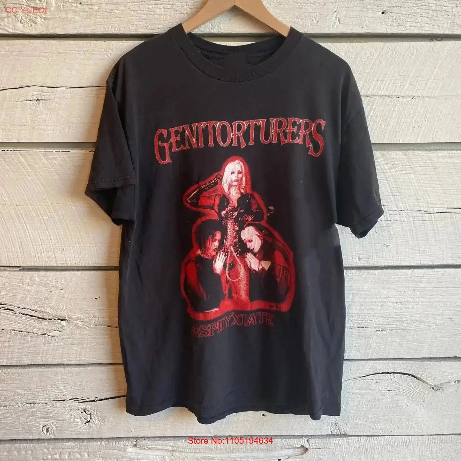 Hot Genitorturers Band Black  Size S 4XL T Shirt Adults BL202 vintage Washed homme Stretched Top For Everyday Wear Comfortable
