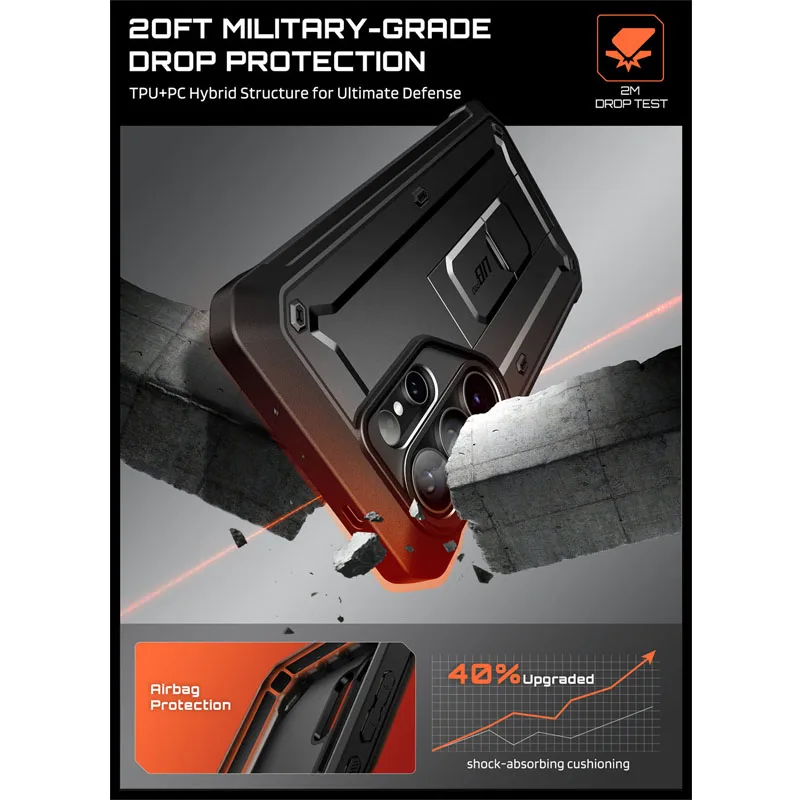 SUPCASE For Samsung Galaxy S26 Ultra Case UB Pro z ochroną o wojskowym stopniu, z 2 szkłami hartowanymi na ekran — zdjęcie produktu 3