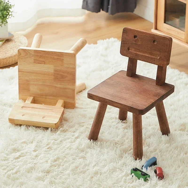 

Mini Wooden Cookie Stool Creative Children's Bench Small Living Room Ottoman Wooden Shoe Changing Stool for Home Decor