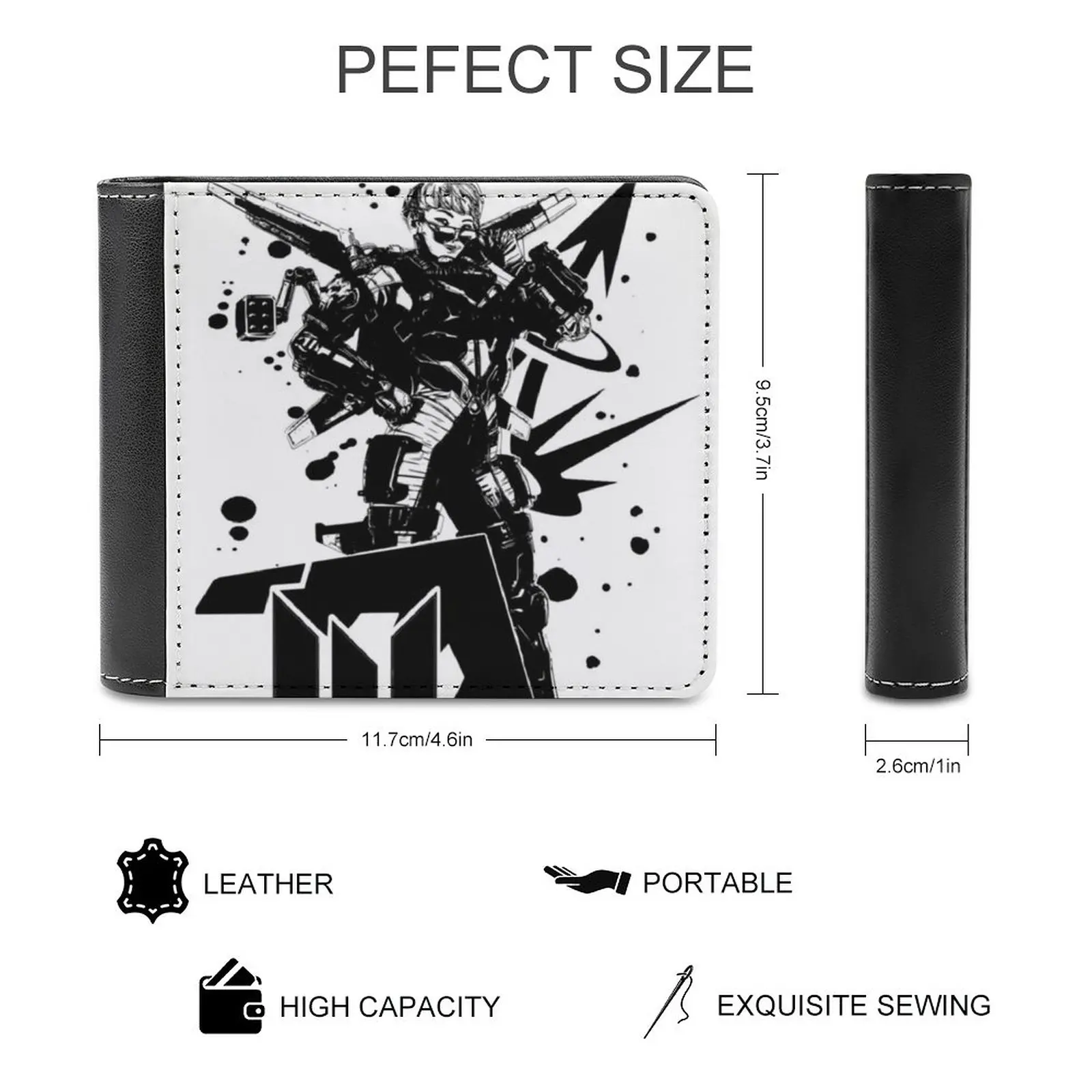 Valkyrie B&W Art Business Men Wallets Small Money Purses New Design Dollar Price Top Wallet Apex Legends Valkyrie Valkyrie
