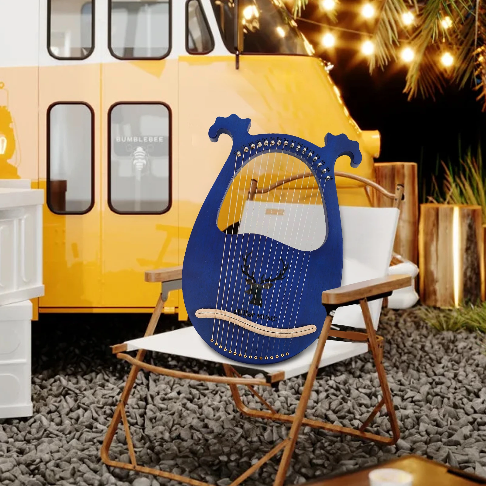 

Современная твердая арфа из красного дерева, металлическая лира, портативная лировая арфа, 16-струнная лировая арфа