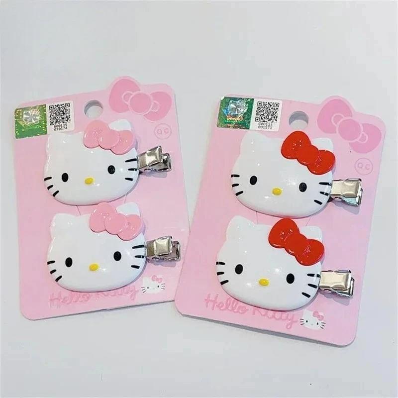 

new Kawaii Hello Kitty Hairpin Girls Ornaments Anime Accessories Cartoon Headrope Scrunchies Hair Circle Headdress Hair Gifts