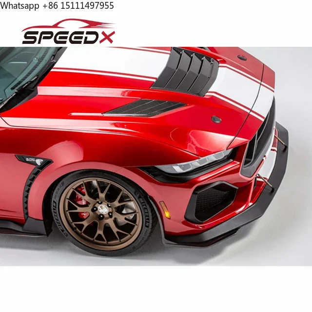 Carbon Hood for Ford Mustang 2024 Shelby GT500 Super Snack KR Carbon Fiber Hood Body Kit GT500 Engine Hood