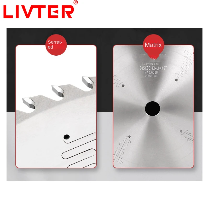 LIVTER high precision ripping saw blade for cutting and trimming solid wood, plywood, cork, and hardwood