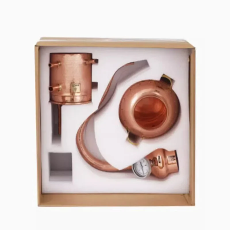 Household 3L Pure Dew Ancient Distillation Machine  Distillation Equipment Red Copper Purifier Essential Oil Distiller
