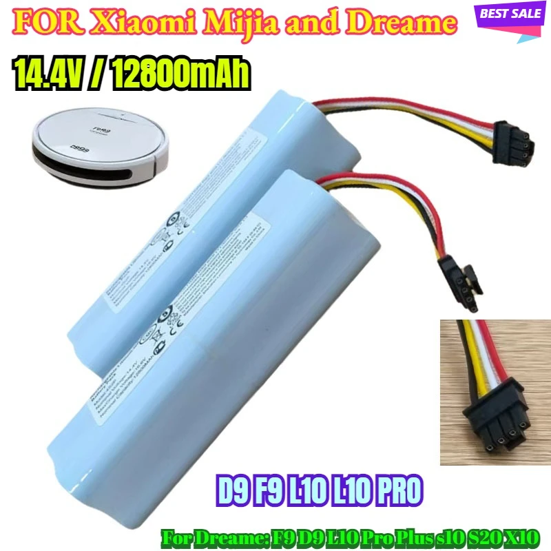 

14.4V 12800mAh,Battery X10+PLUS B101CN OMNI 1S for Xiaomi Mijia and Dreame F9 D9 L10 Pro Plus S10 S20 X10 Sweeping Mopping Robot