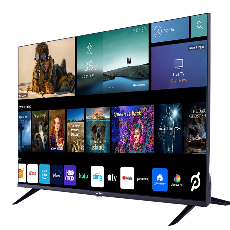 Televisor LED Inteligente Android de 85 Pulgadas Personalizable OEM, Televisor 4K con Pantallas Normales de 32'', 40, 43, 50, 55, 60, 65 y 75 Pulgadas