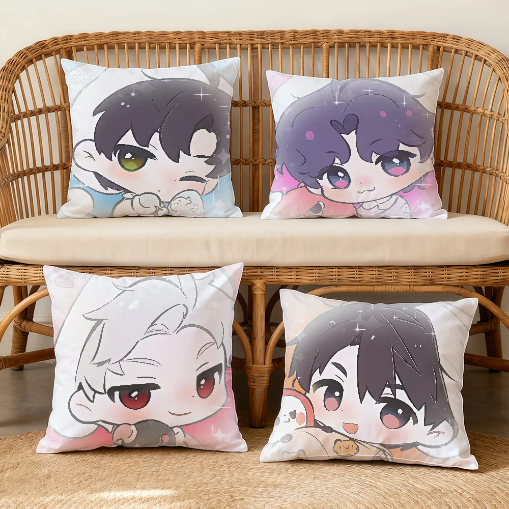 Love And Deepspace Pajamas Cute Cushion Cover Square Decorative Throw Pillow Case Sofa Bed Living Room Anniversary Gifts