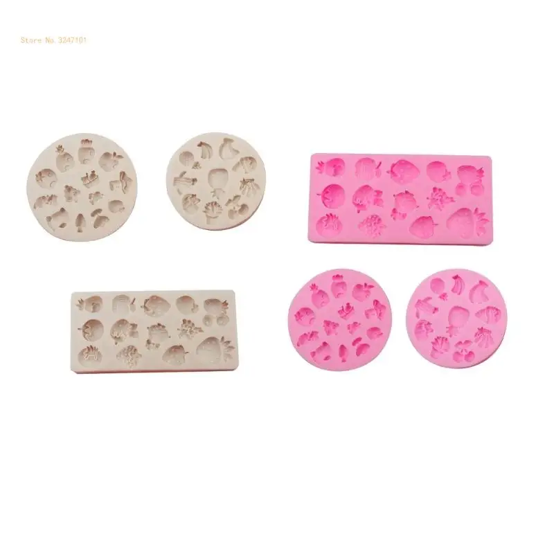 Fruits Series Pineapple Silicone Mold Cupcake Toppers Baby Shower Fondant Cake Decorating Tool Chocolate Mould Dropship
