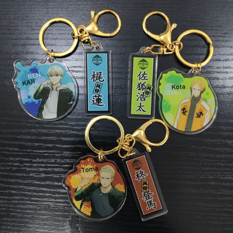 

Hot Anime WIND BREAKER Figures Umemiya Hajime Suo Hayato Cosplay Acrylic Key Chains Sugishita Kyotaro Decor Pendant Keyrings Toy