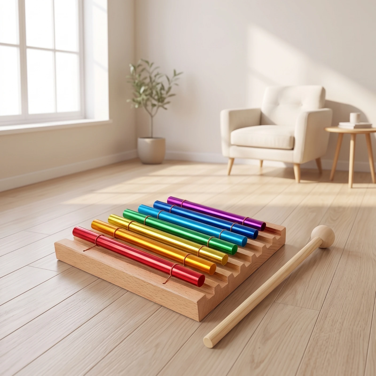 Xylophone with Mallet Educational Glockenspiel Metallophone Pleasant Xylophone with Mallets Stable for Children, Classroom