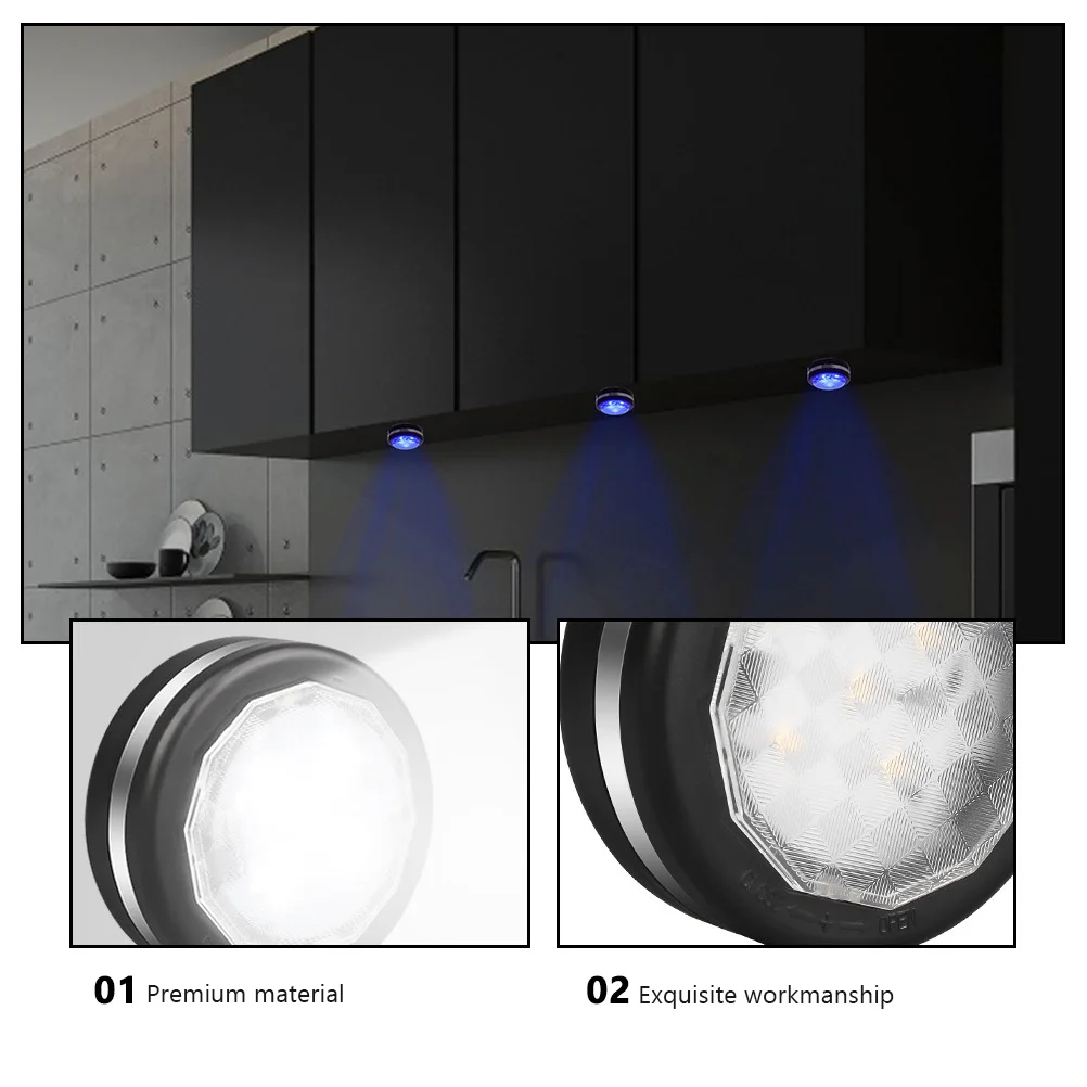 

Rgb Wireless Led Night Light Cartoon Closet Furniture Wall Lamp Energy Saving Durable Practical Wardrobe Lighting