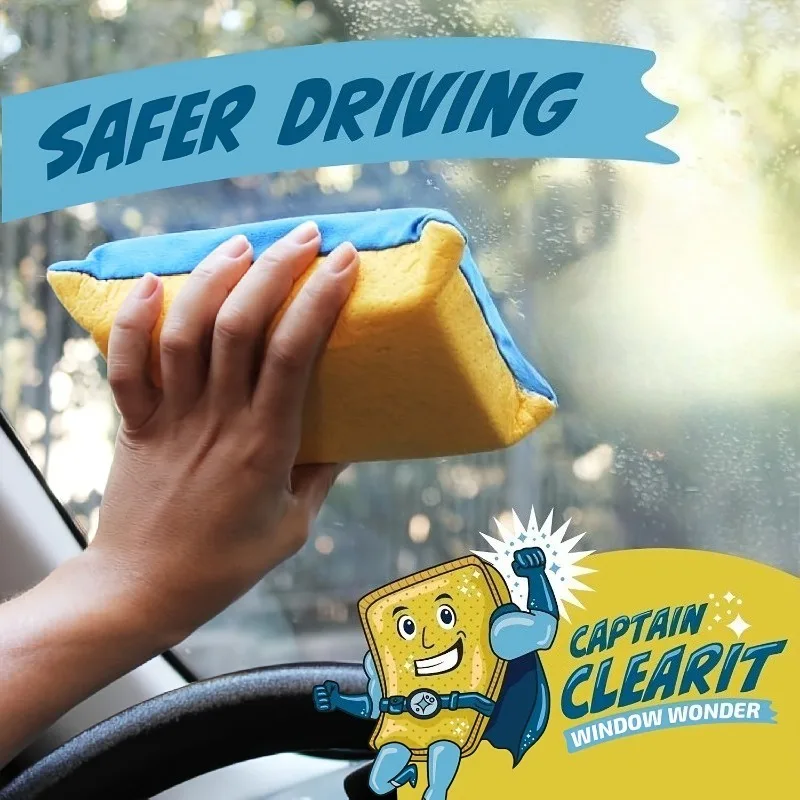 1/2pcs Microfiber fiber car window sponge wipe, super absorbent, suitable for car window glass and mirrors Car cleaning tools 1/2pcs Microfiber fiber car window sponge wipe, super absorbent, suitable for car window glass and mirrors Car cleaning tools