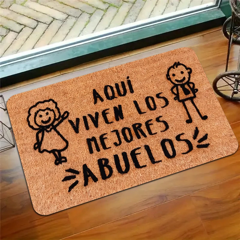VIKAMA Love Heart Doormat For Grandma Grandpa, Non-Slip Indoor Outdoor Entry Mat, Housewarming Gift For Mom Dad Home Decor